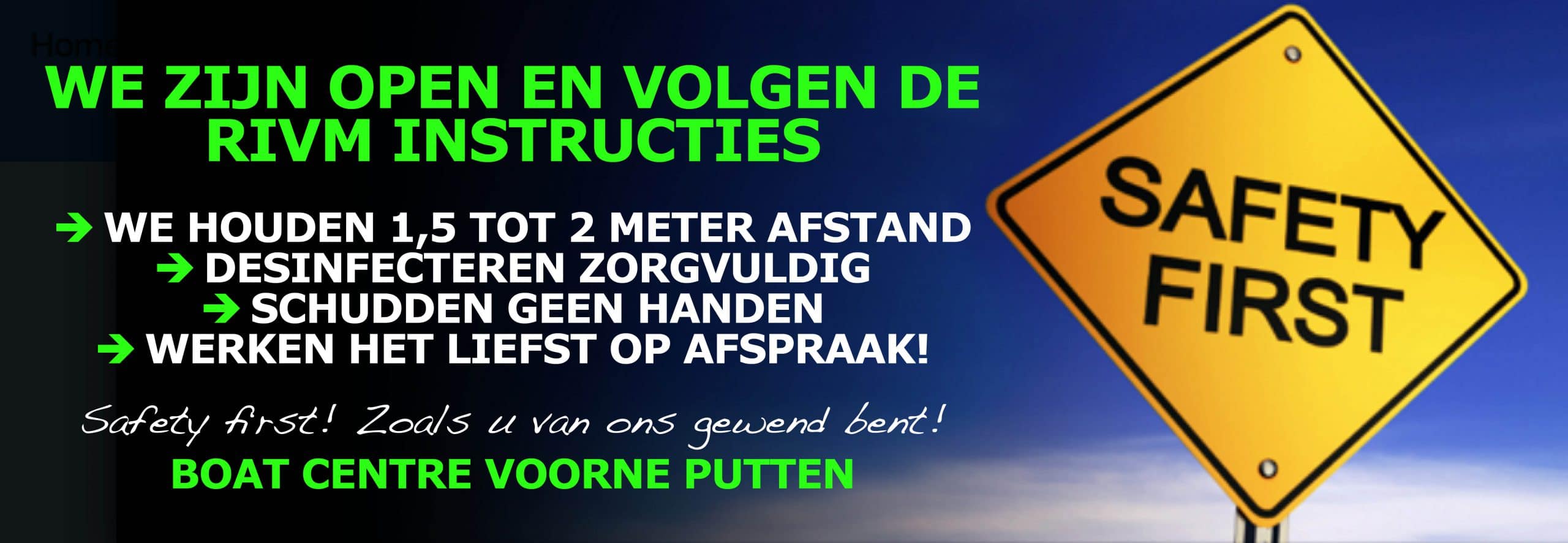 Boat Centre Voorne Putten RIVM instructies